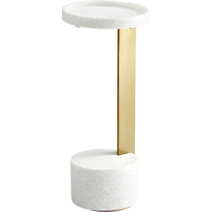 Kodiak 10 inch Gold/White Side Table