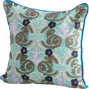 Ella 18 X 18 inch Multi Colored Blue Pillow Cover