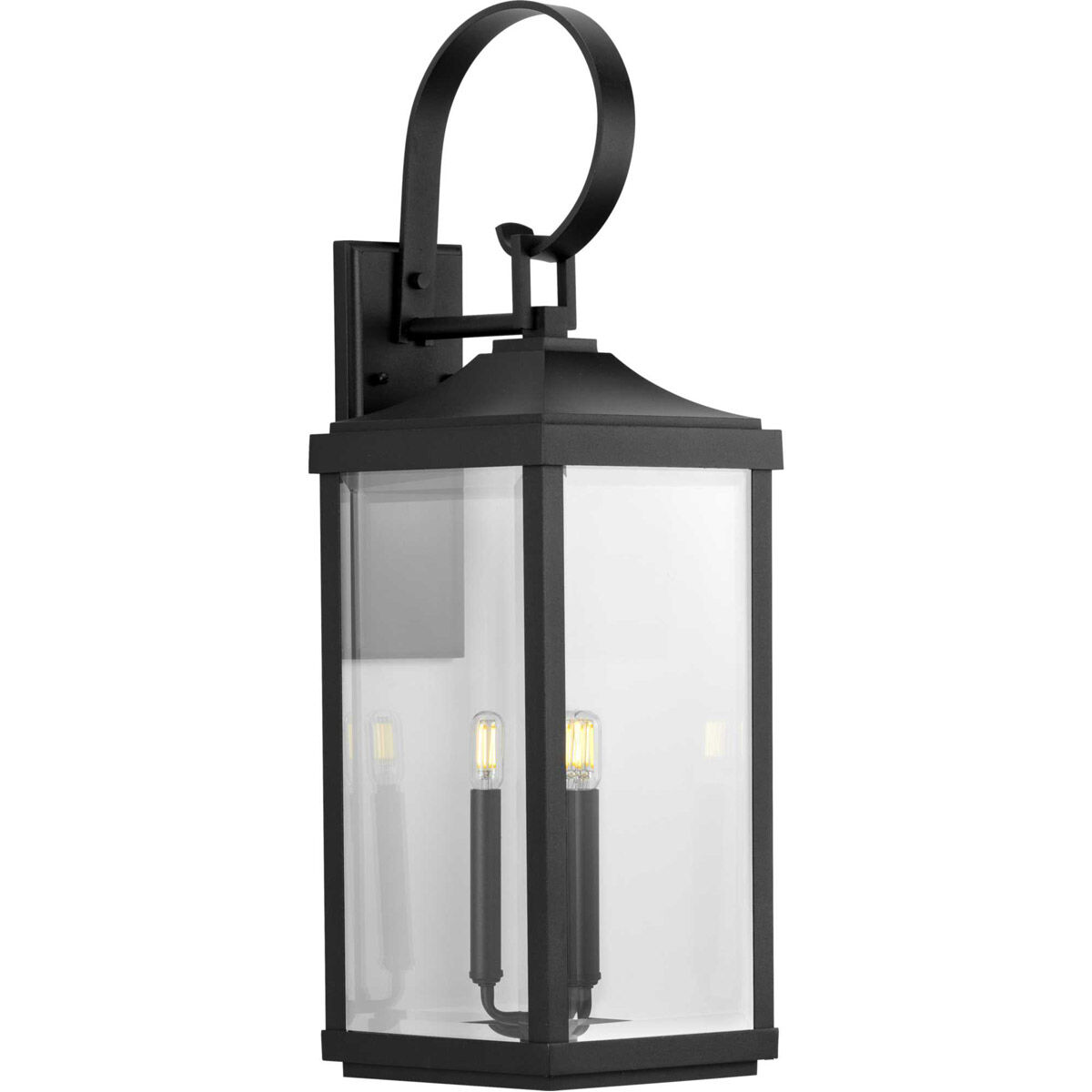 Gibbes Street 3 Light 31 inch Textured Black Outdoor Wall Lantern, Large, Design Series