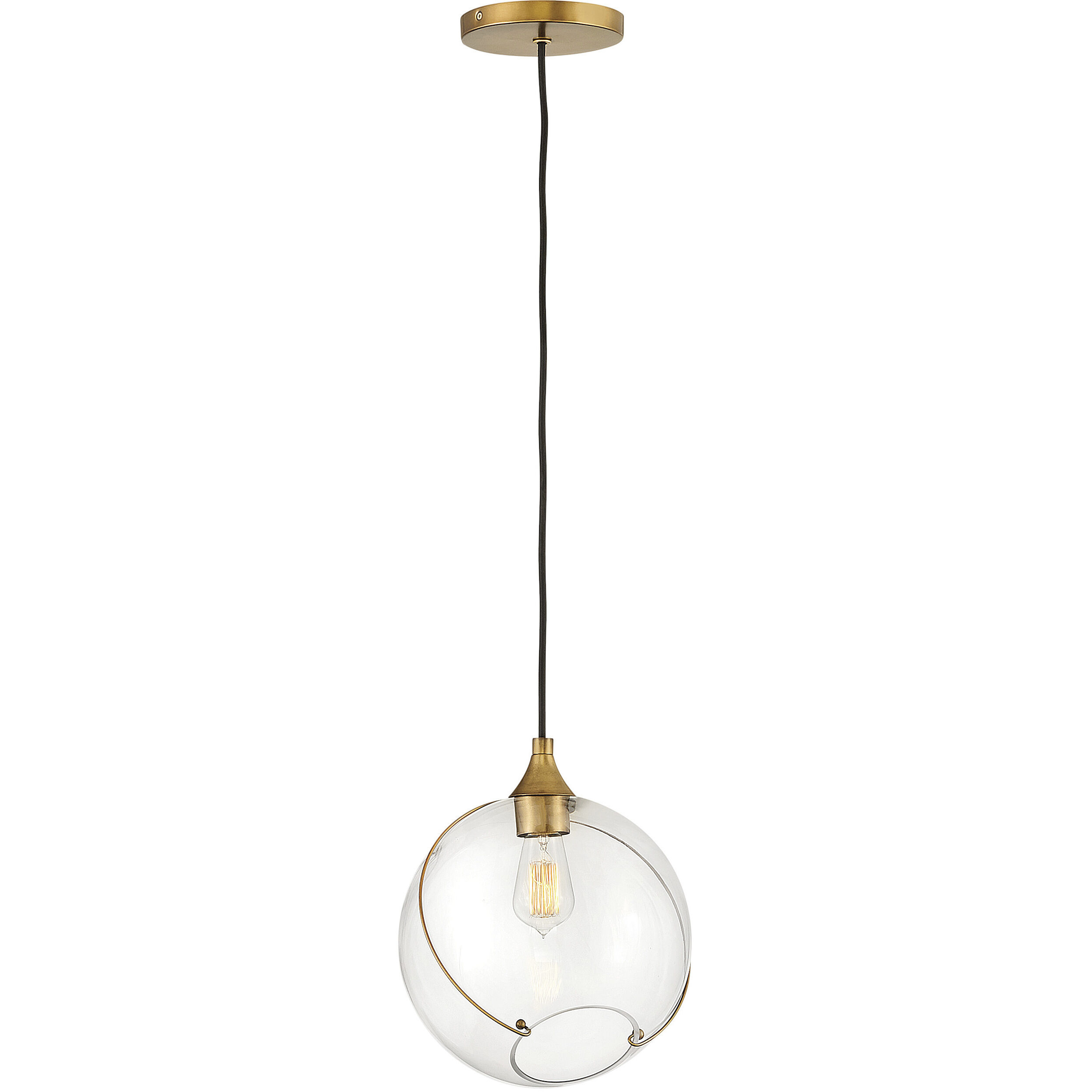 Lisa McDennon Skye 1 Light 10.75 inch Heritage Brass Indoor Pendant Ceiling Light