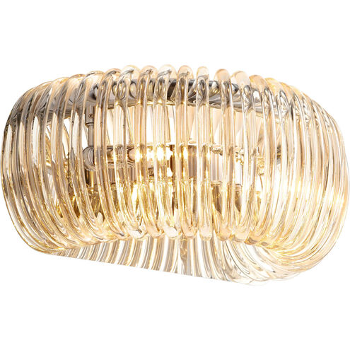 Beaming 2 Light 14.75 inch Chrome Wall Sconce Wall Light