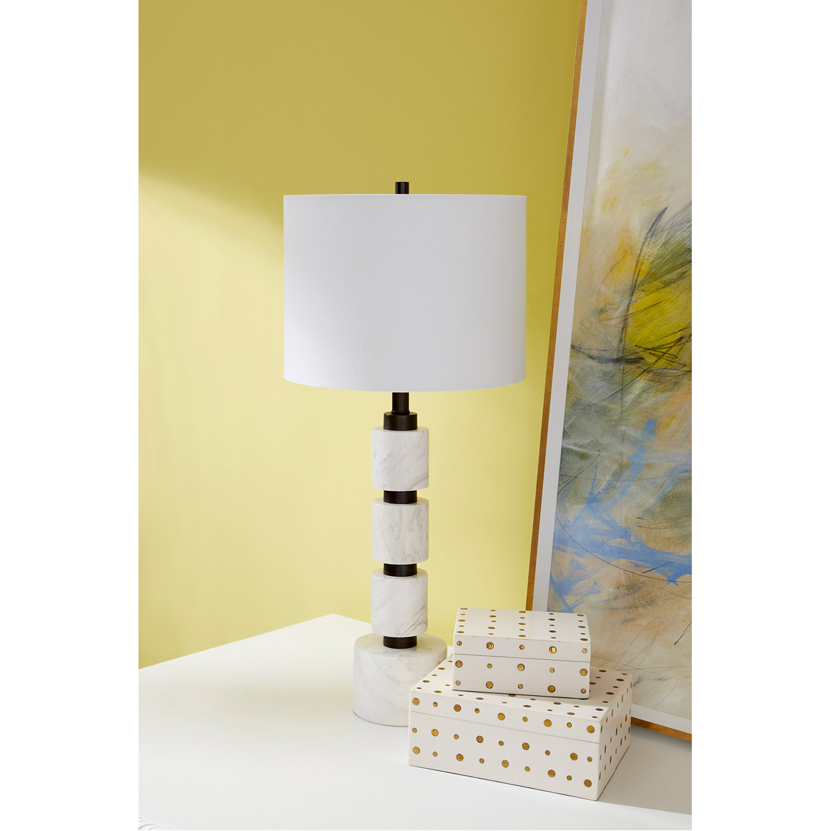 Hydra 32 inch 100.00 watt Gunmetal Table Lamp Portable Light