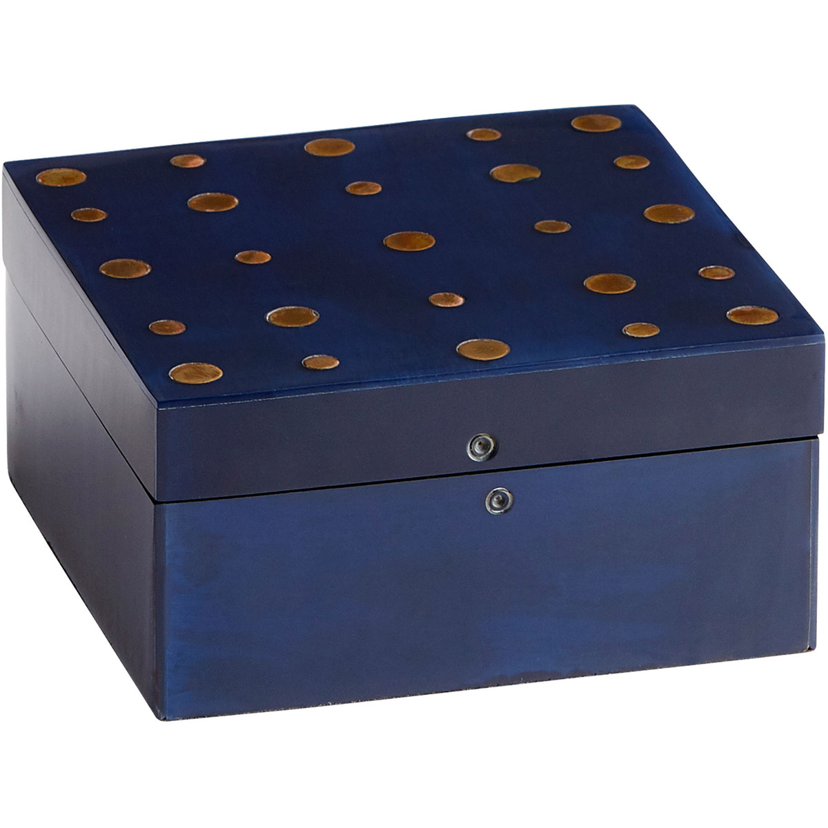 Dotty Black And Brass Container, Small