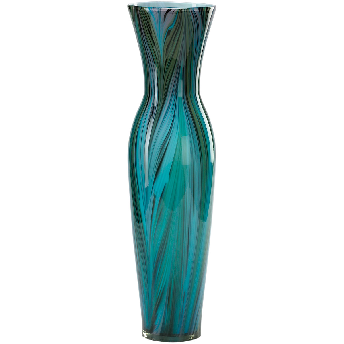 Peacock Feather 23 X 6.5 inch Vase, Tall