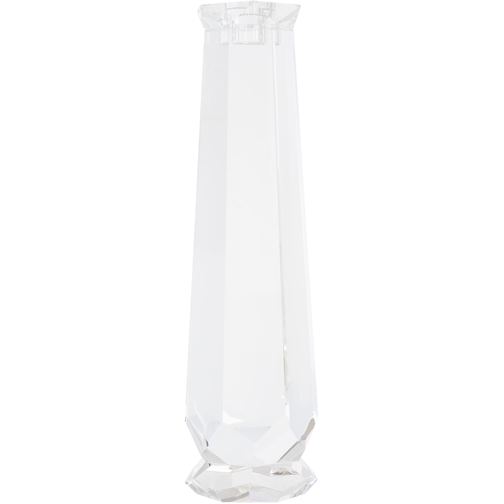 Faceted 13.5 X 3.75 inch Candleholder, Tall