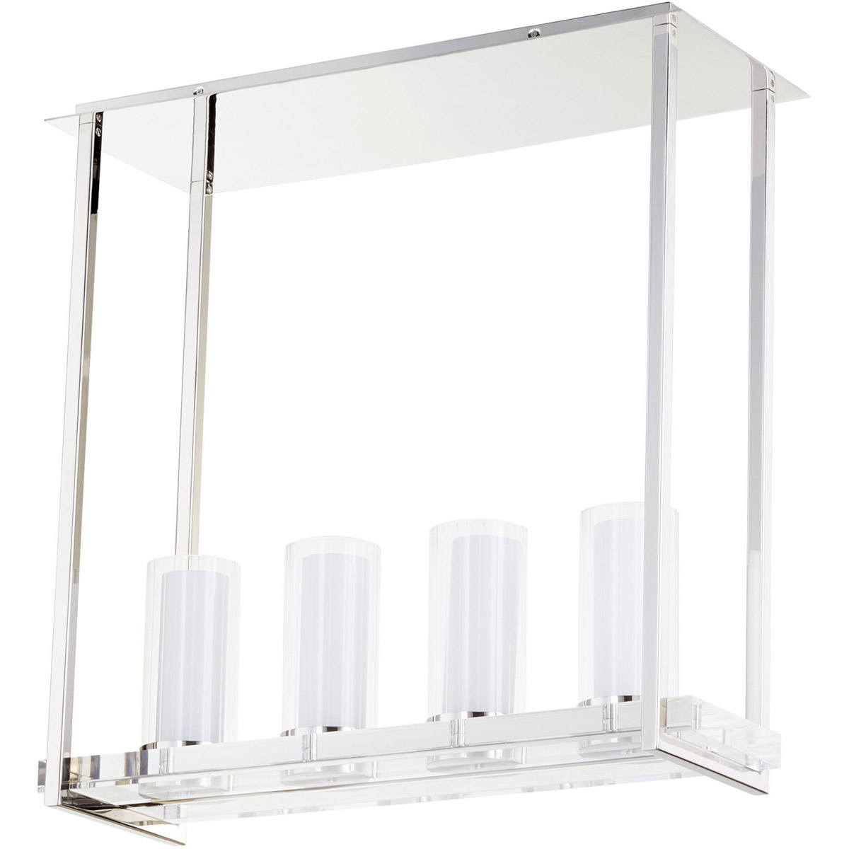 Orion 4 Light 29.75 inch Polished Nickel Pendant Ceiling Light, Small