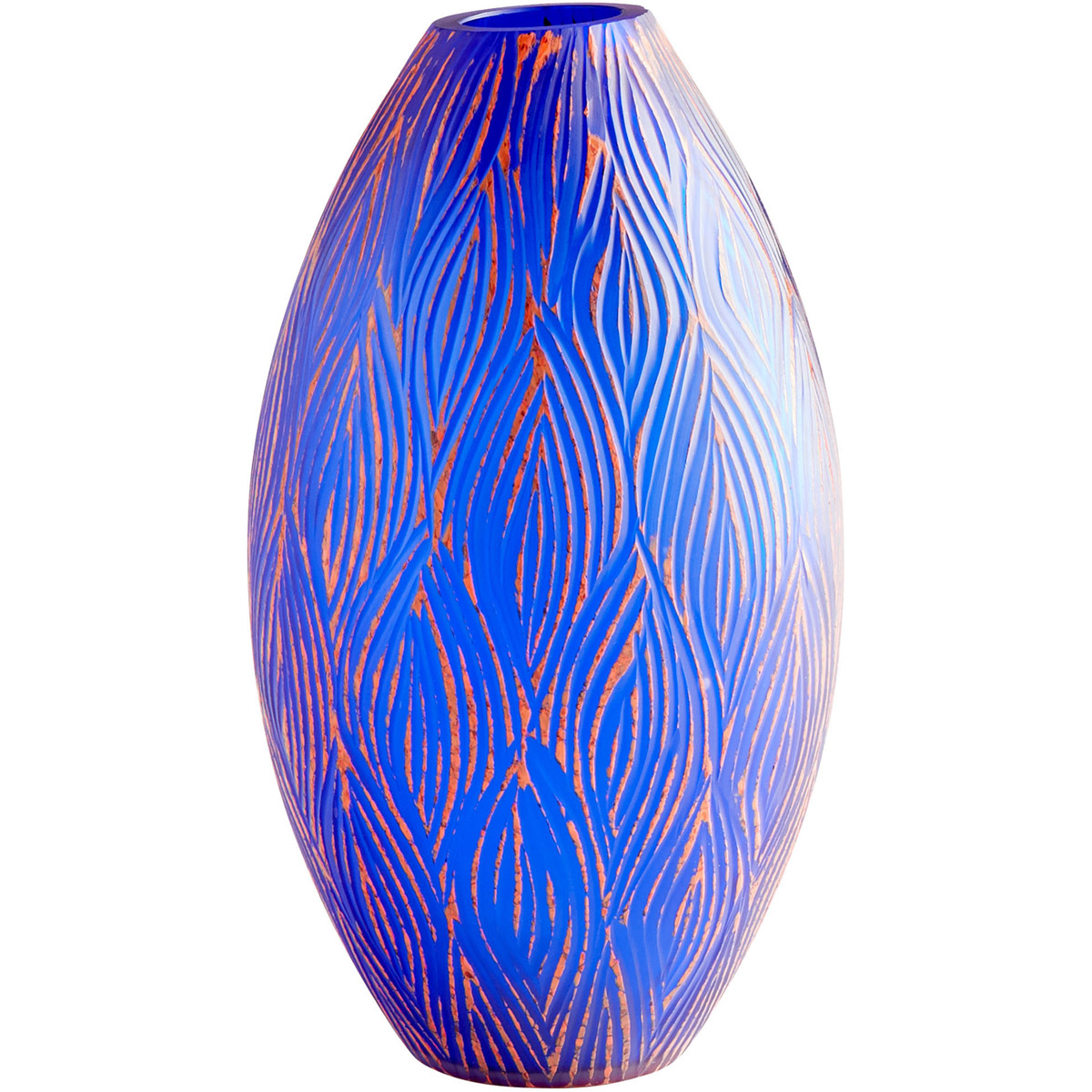 Fused Groove 9.5 X 6.5 inch Vase, Small
