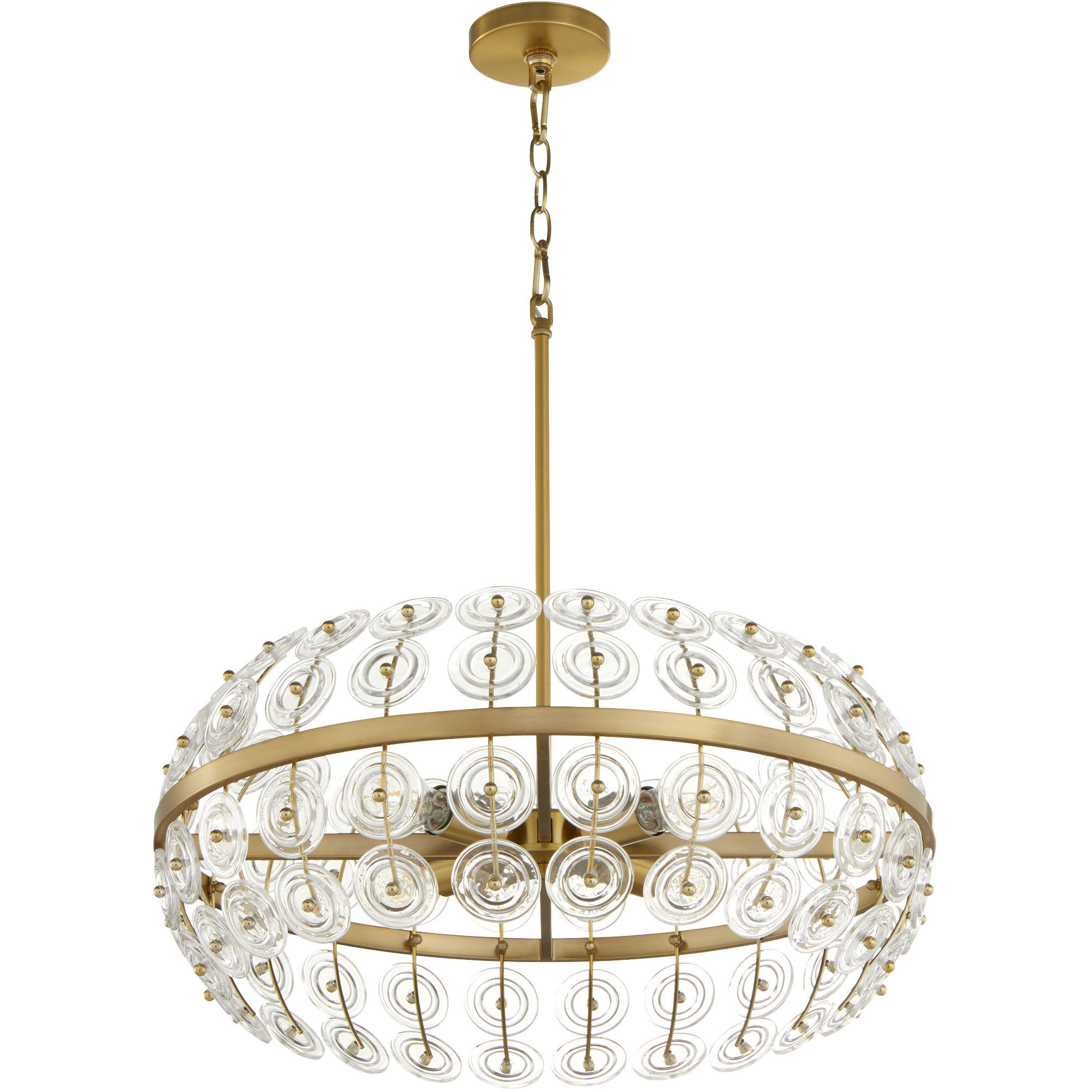 Selena 4 Light 10 inch Aged Brass Pendant Ceiling Light