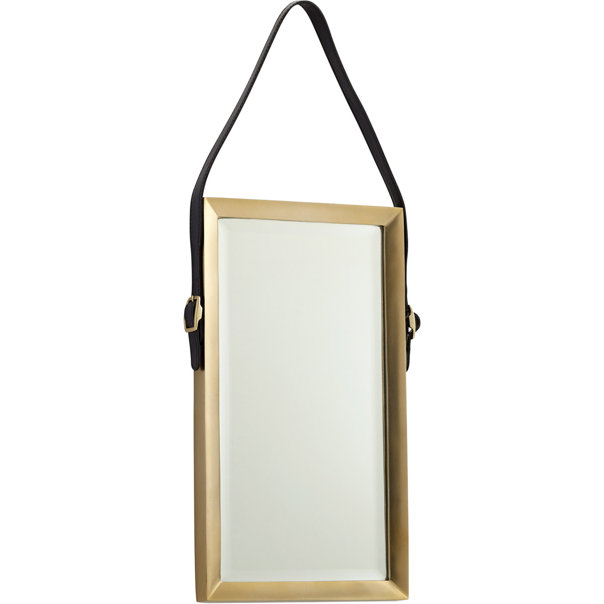 Long 18.25 X 10 inch Antique Brass Wall Mirror, Long
