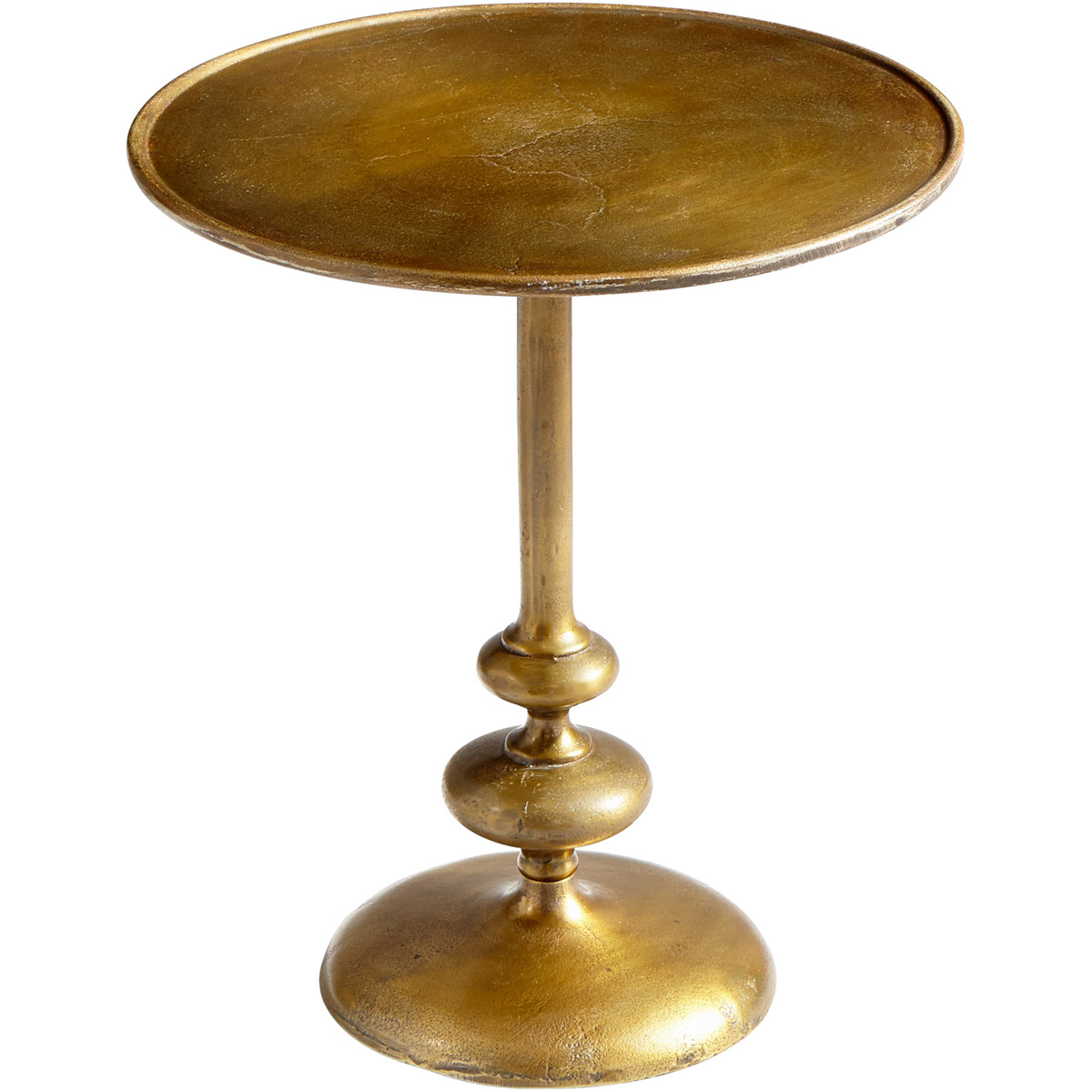 Tote 19.5 inch Antique Brass Side Table