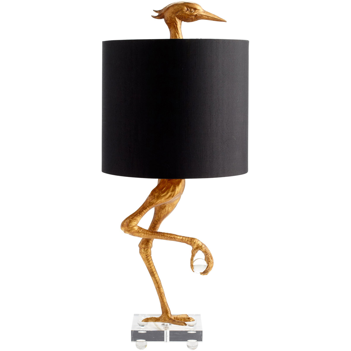 Ibis 35 inch 100 watt Ancient Gold Table Lamp Portable Light