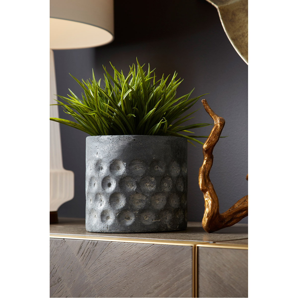 Potomac Pewter Gray Planter, Large
