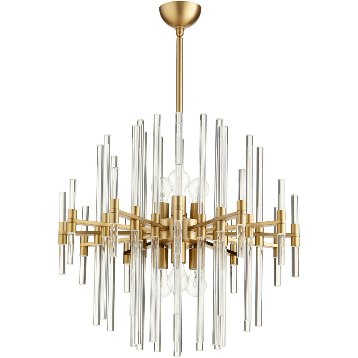 Quebec 6 Light 26.25 inch Aged Brass Pendant Ceiling Light, Large