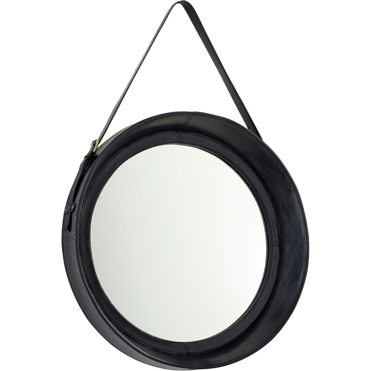 Round 20.75 inch Blue Wall Mirror, Round