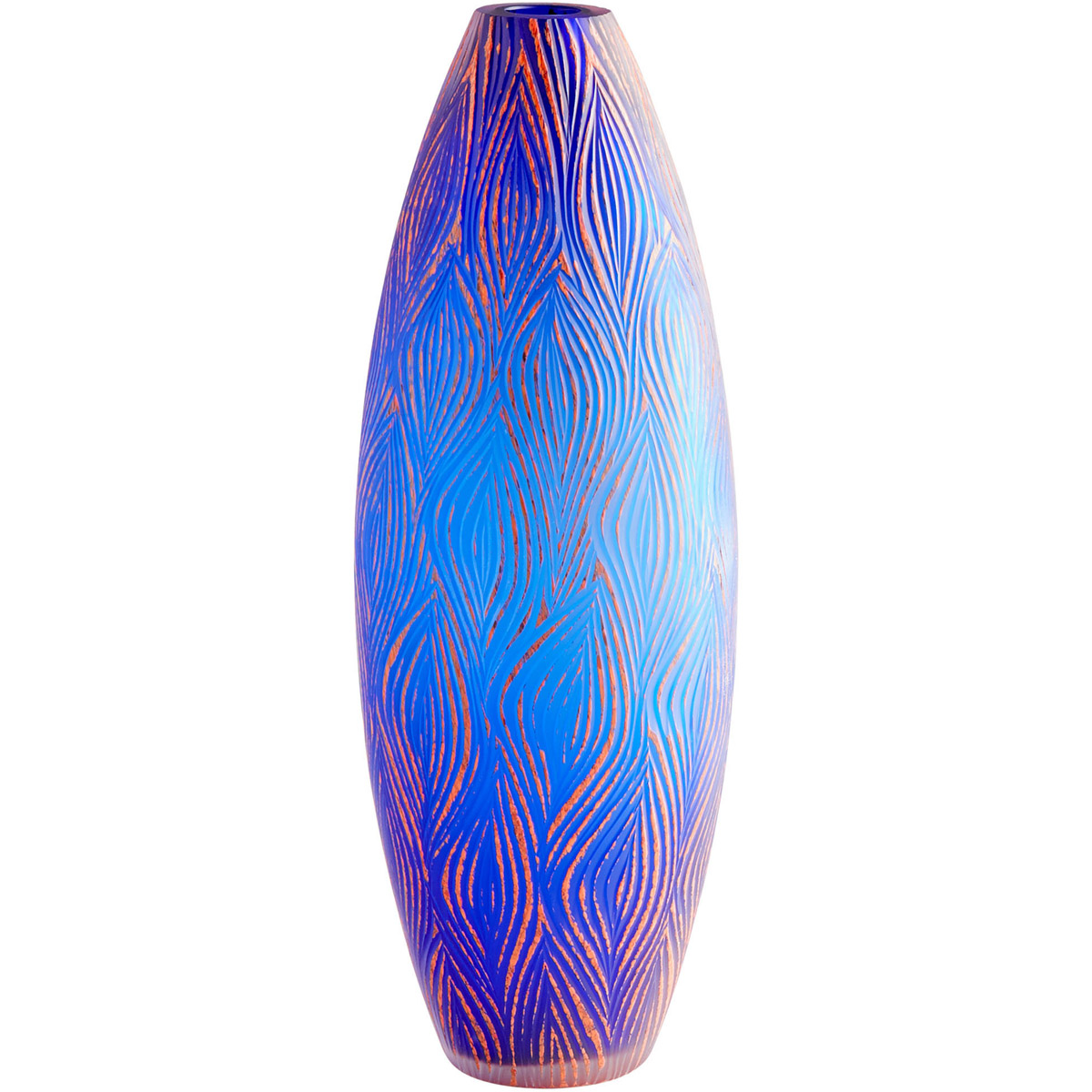 Fused Groove 17.25 X 6.25 inch Vase