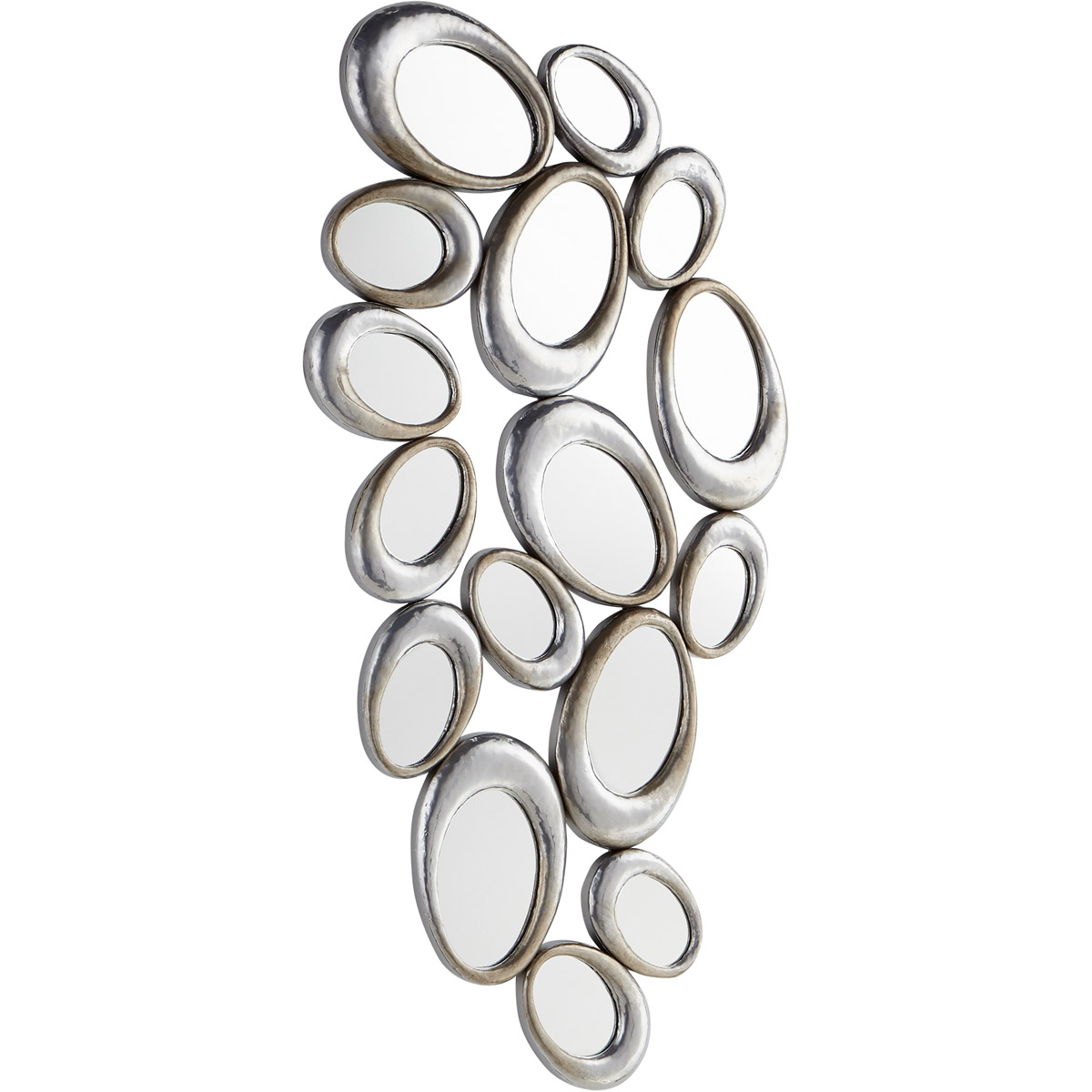 Ovate Reflections 43.25 X 23 inch Silver Wall Mirror