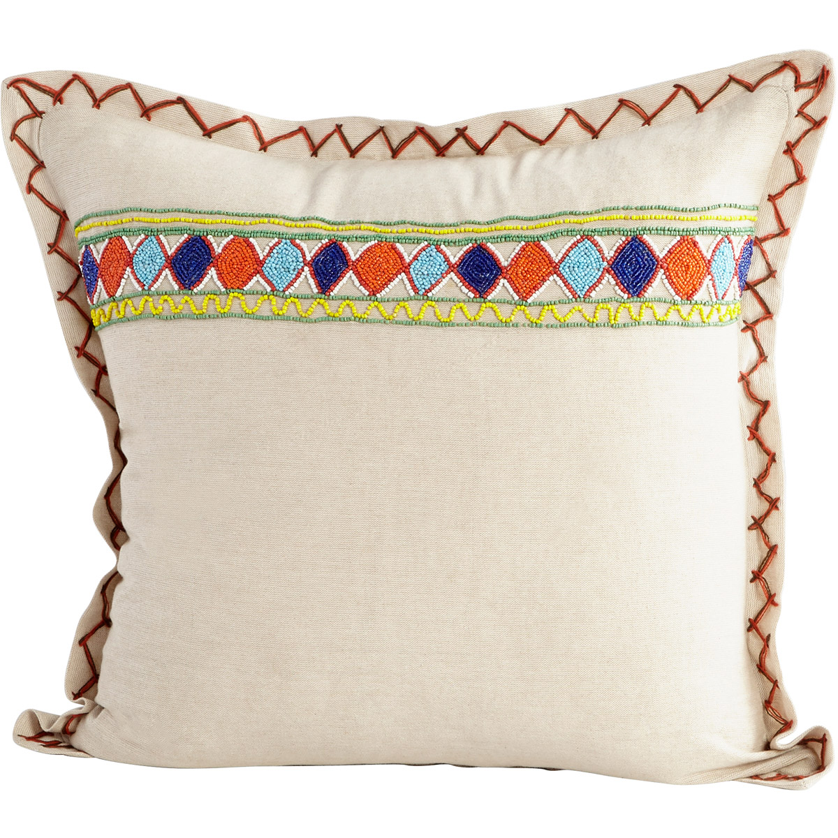 Ella 18 X 18 inch Tan Pillow Cover