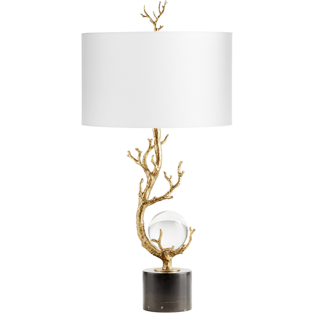 Autumnus 38 inch 100.00 watt Gold Leaf Table Lamp Portable Light