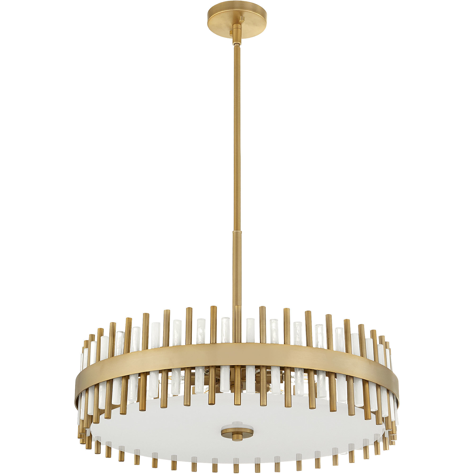 Cassio 6 Light 28 inch Aged Brass Pendant Ceiling Light