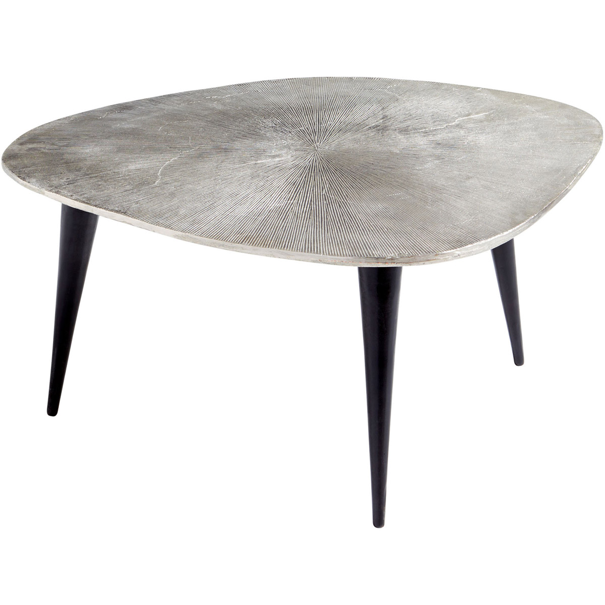 Triata 38.25 X 33 inch Raw Nickel And Bronze Coffee Table