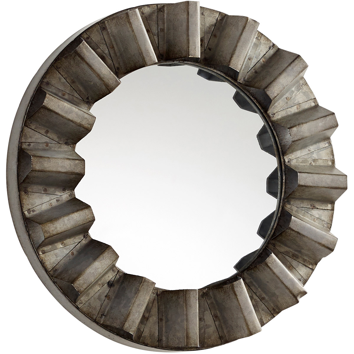 Argos 11.75 inch Galvanized Wall Mirror