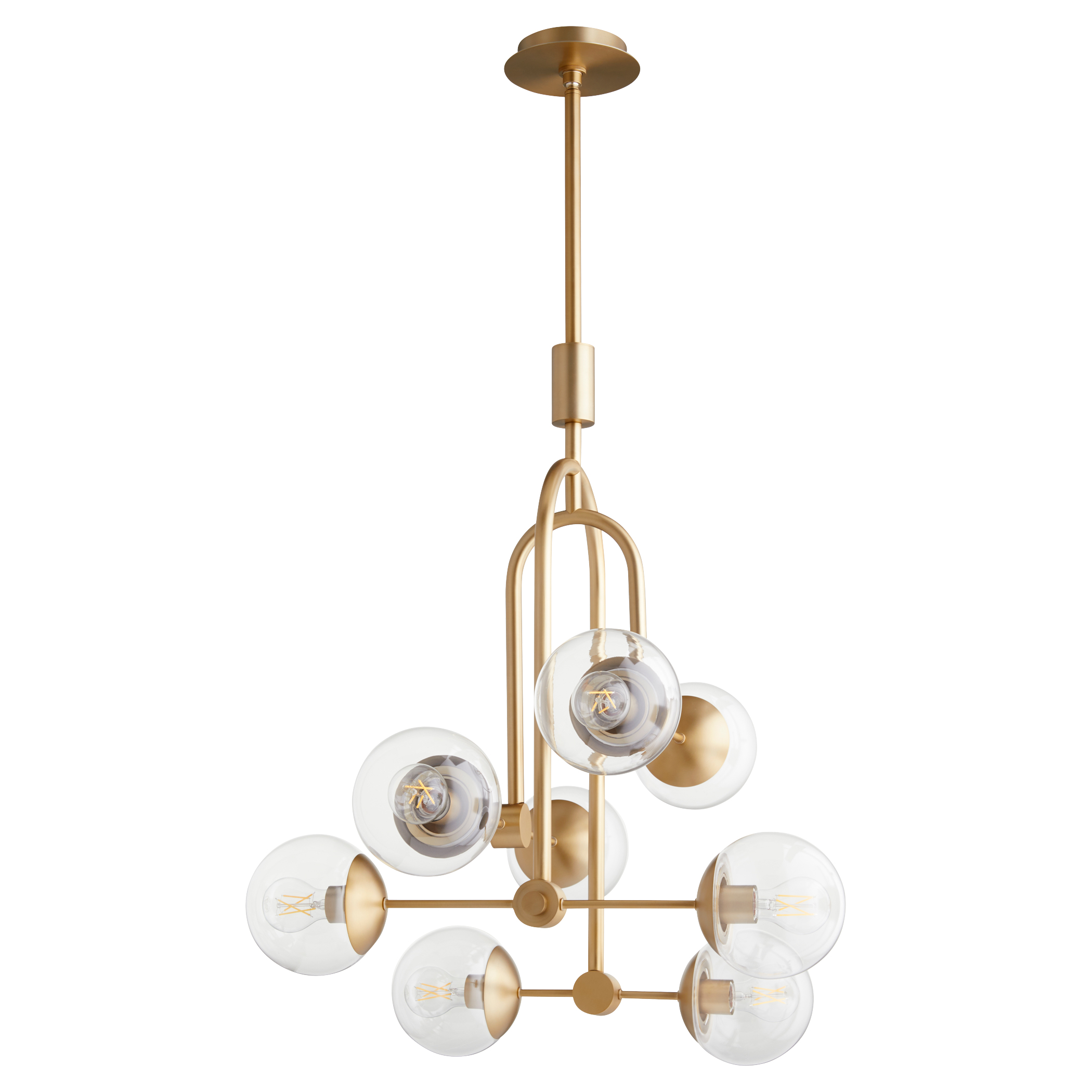 Drea 8 Light 28.5 inch Aged Brass Pendant Ceiling Light