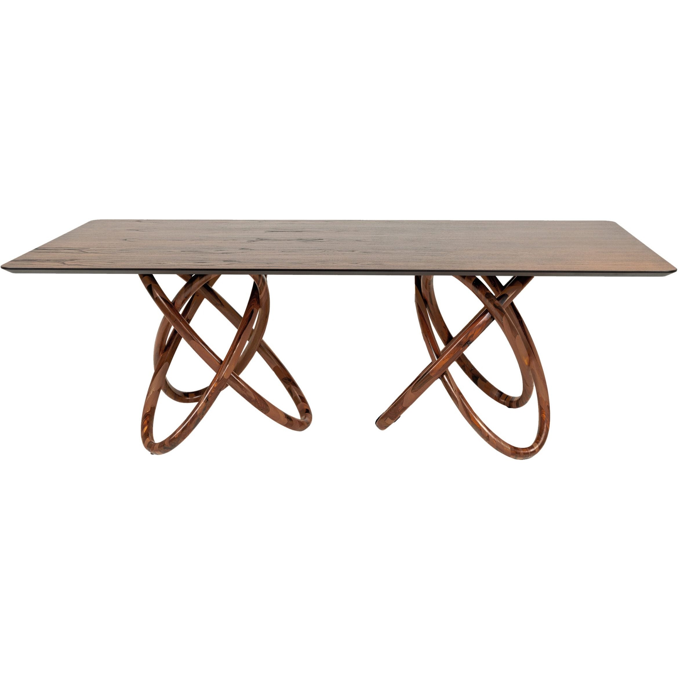 Elo 86.5 X 43.25 inch Dark Brown and Natural Dining Table