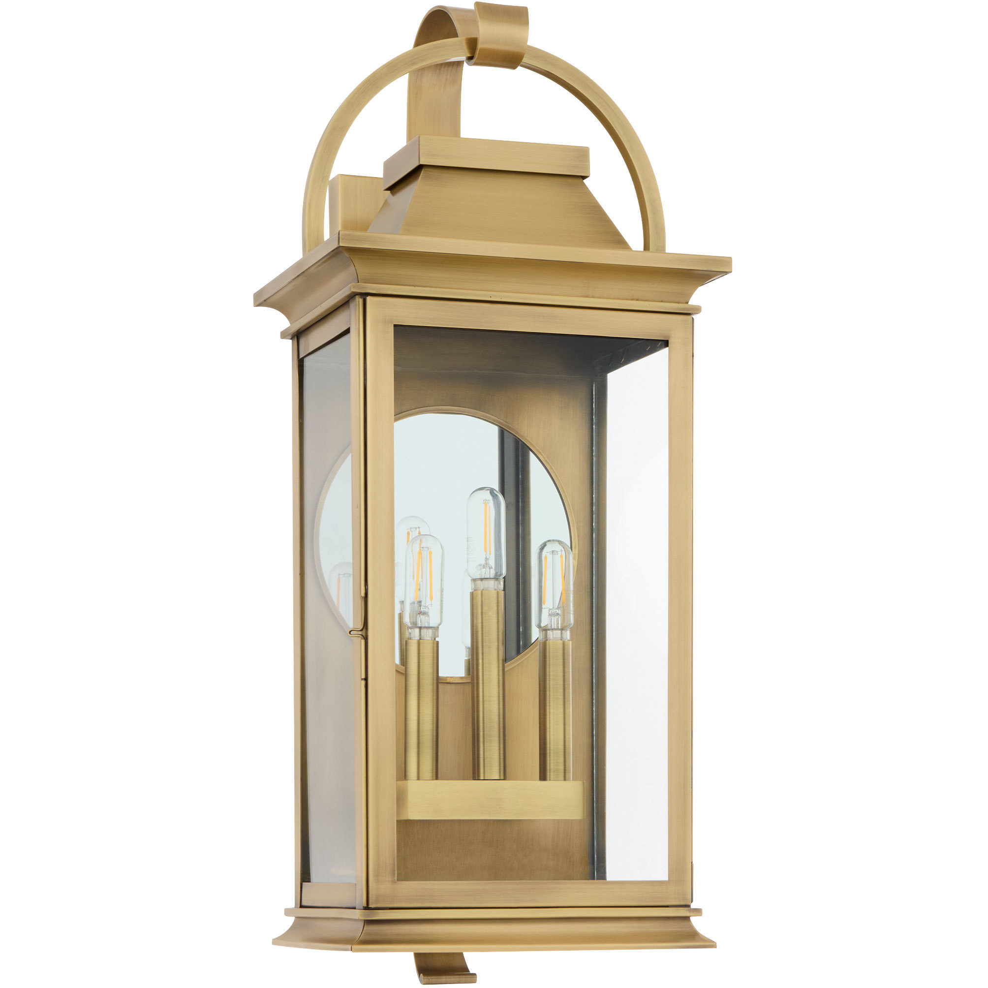 Concord 3 Light 25 inch Heritage Brass Outdoor Wall Sconce