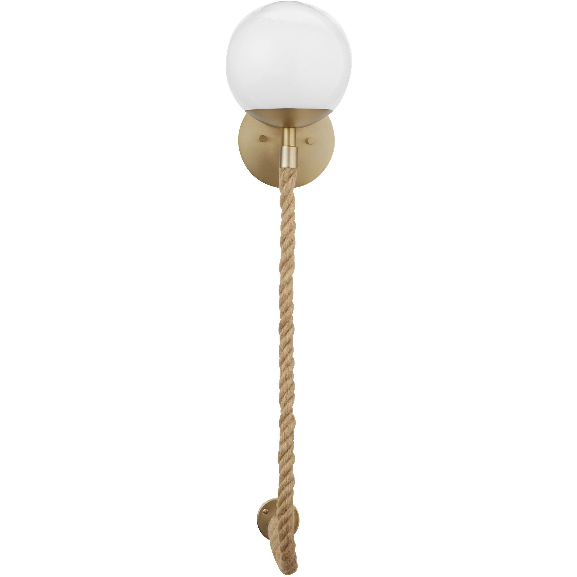 Rockport 1 Light 7 inch Aged Brass and Brown Wall Sconce Wall Light