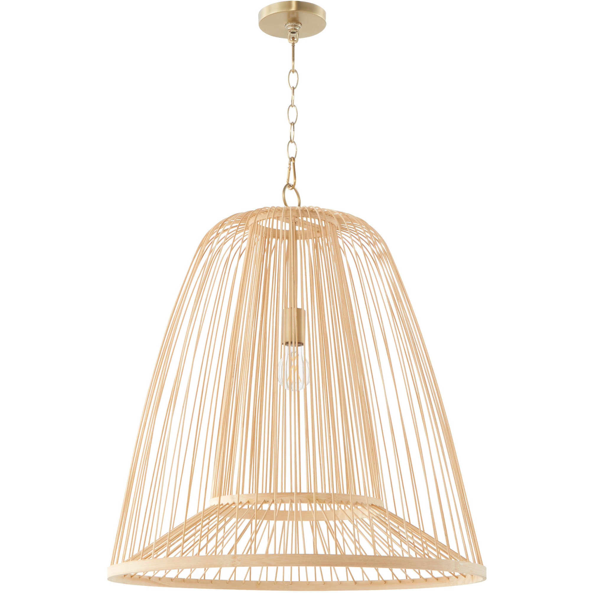 Terrae 1 Light 23.5 inch Aged Brass Pendant Ceiling Light, Bell
