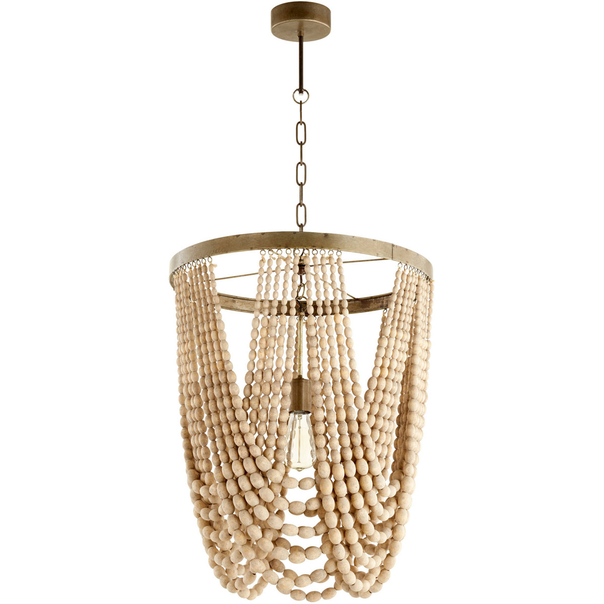 Hammock 1 Light 20 inch Tinted Raw Iron Pendant Ceiling Light, Small