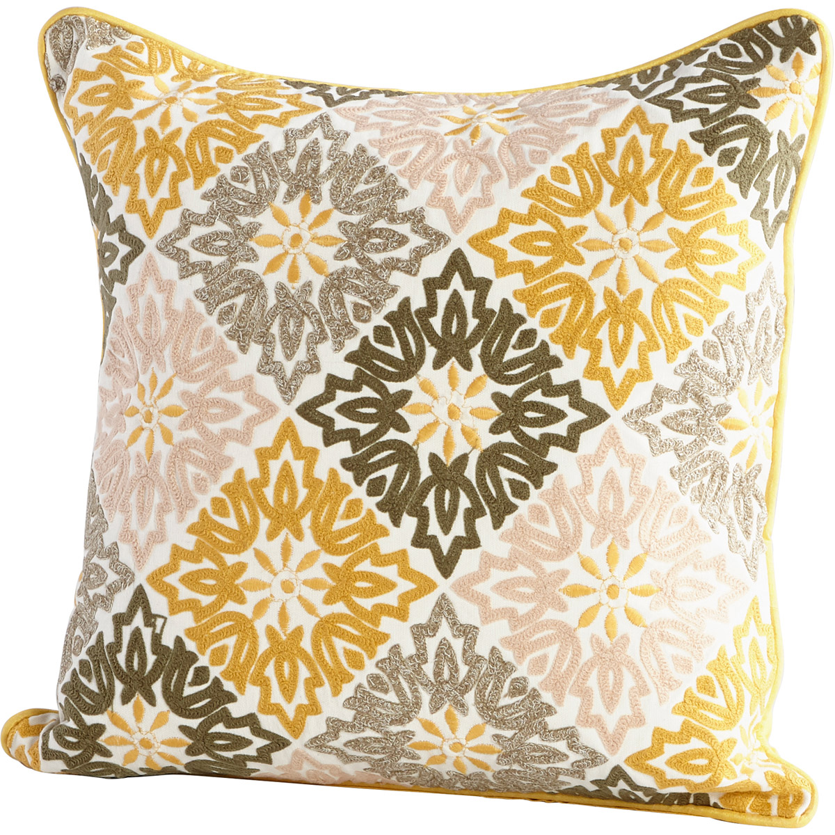Ella 18 X 18 inch Yellow And Green Pillow Cover