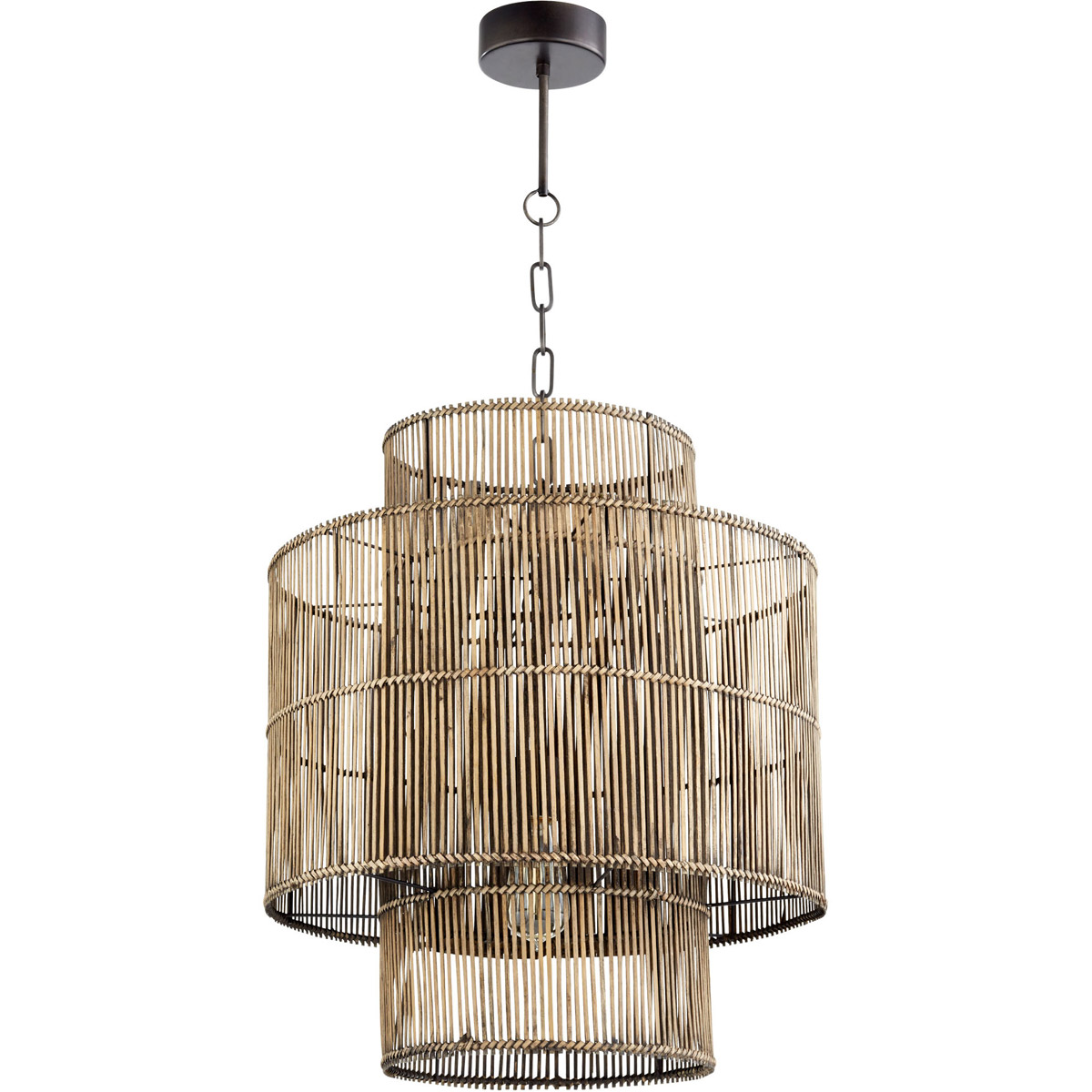 Hammond 1 Light 19 inch Rattan Pendant Ceiling Light