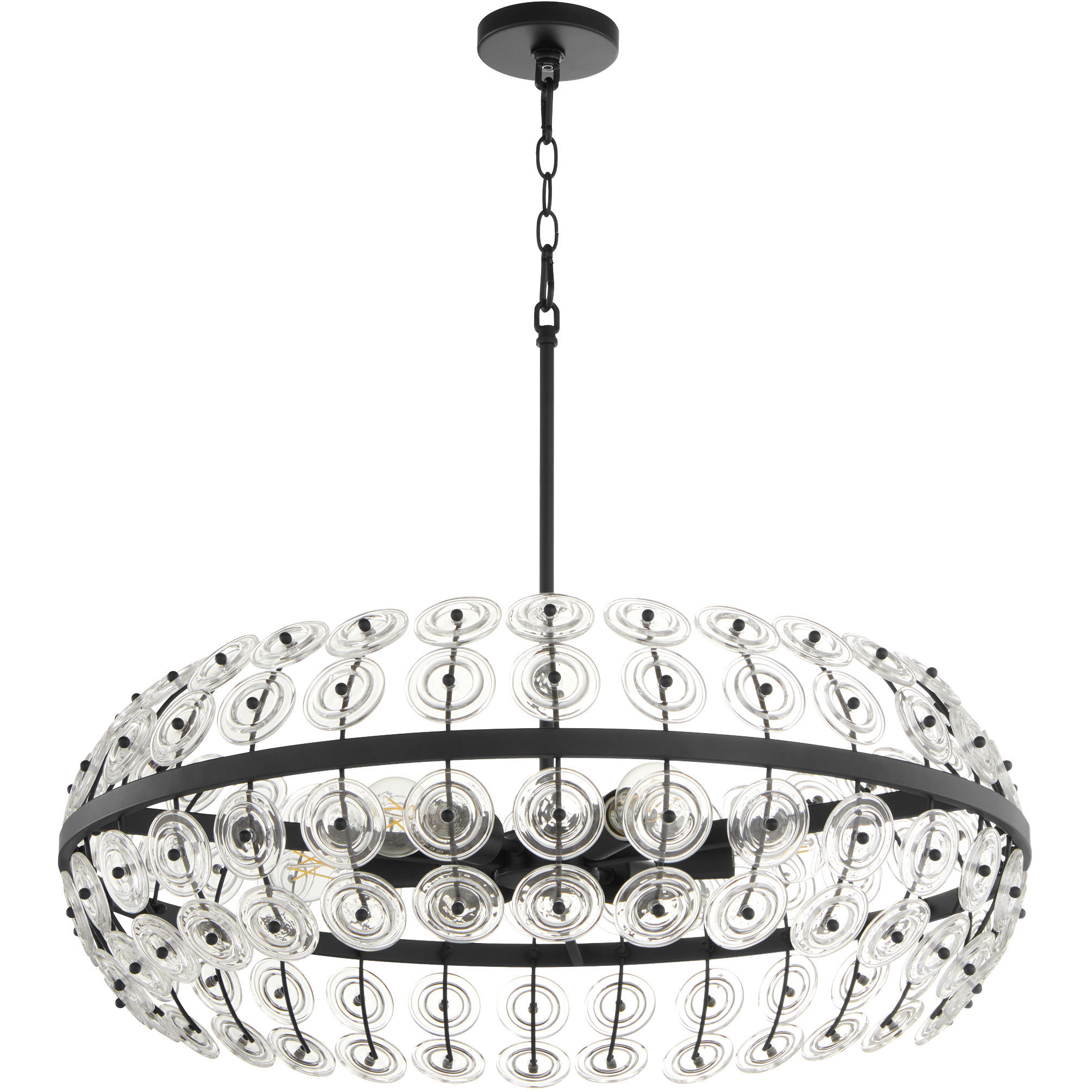 Selena 6 Light 10 inch Matte Black Pendant Ceiling Light