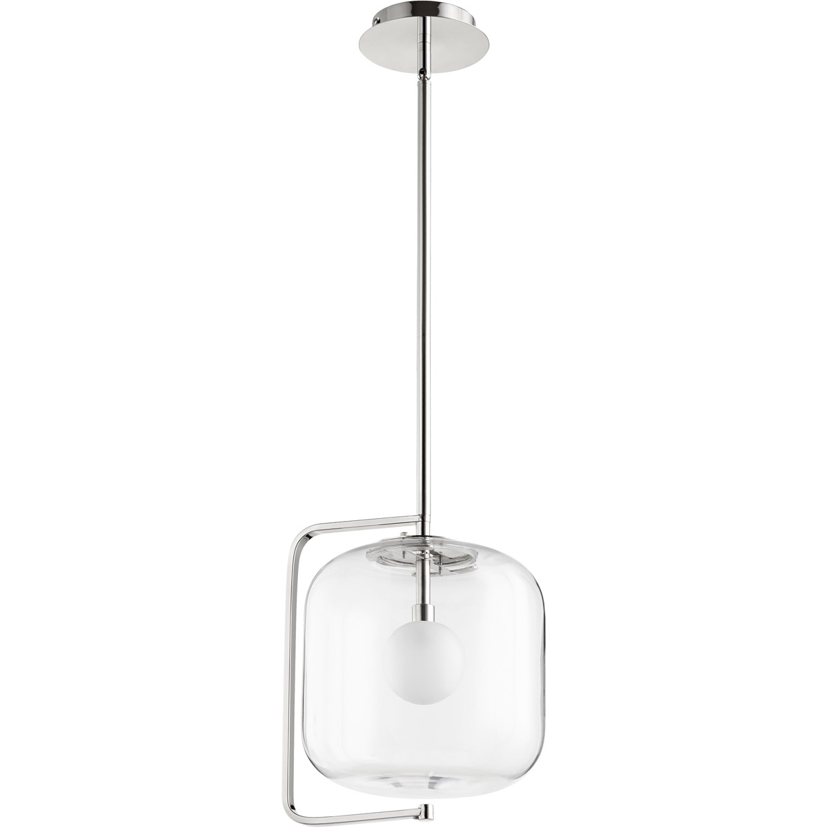 Isotope 1 Light 11.5 inch Polished Nickel Pendant Ceiling Light
