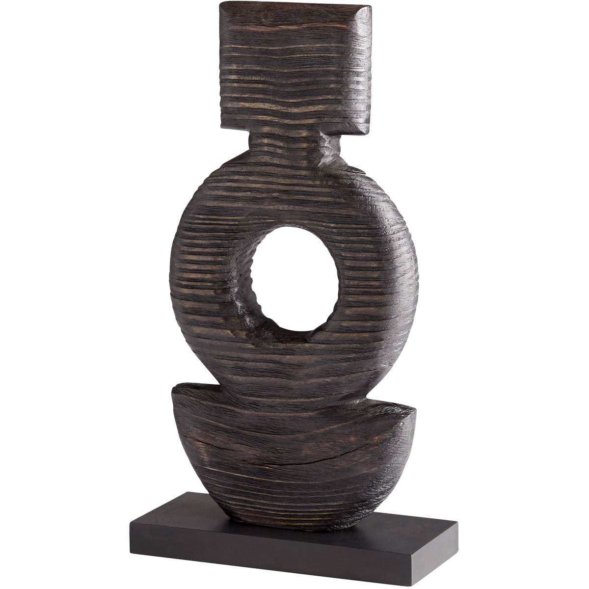 Dark 16.5 X 9 inch Sculpture, Oval